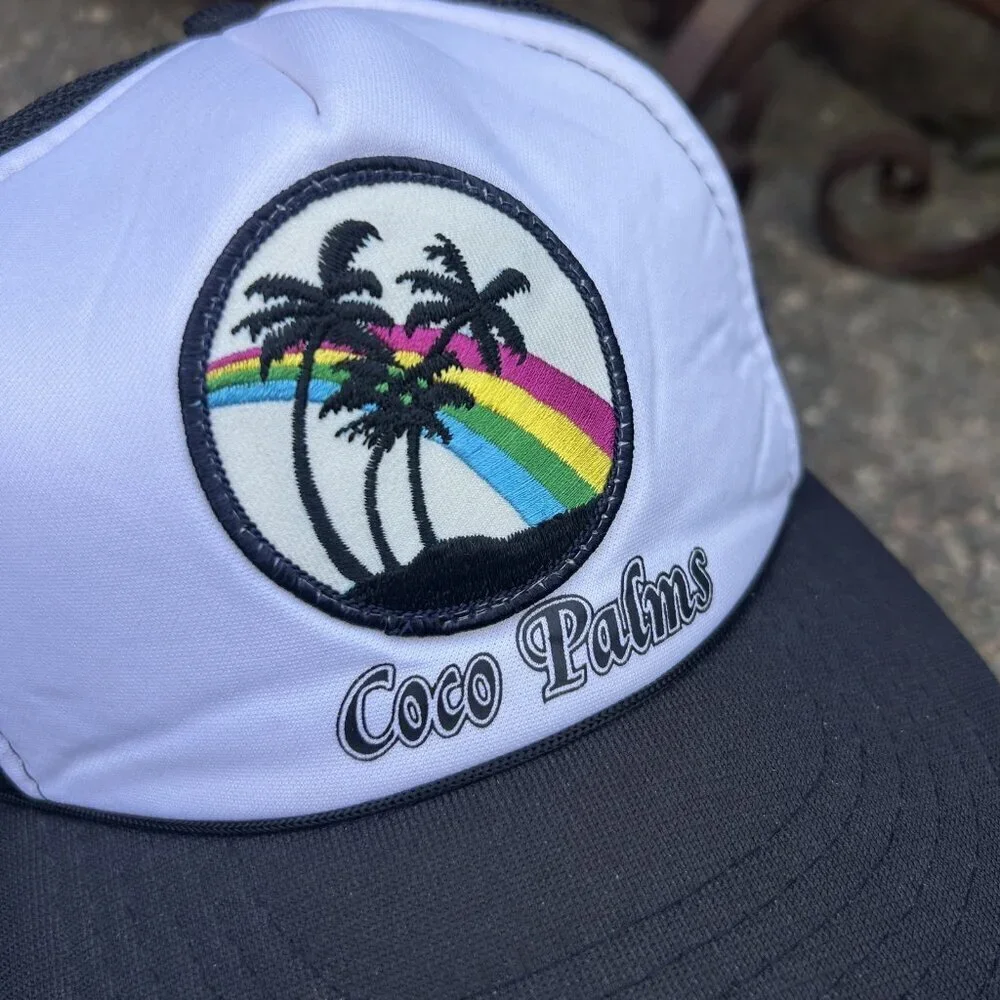 Coco Palms Vintage Mesh Back Snapback Trucker Hat
